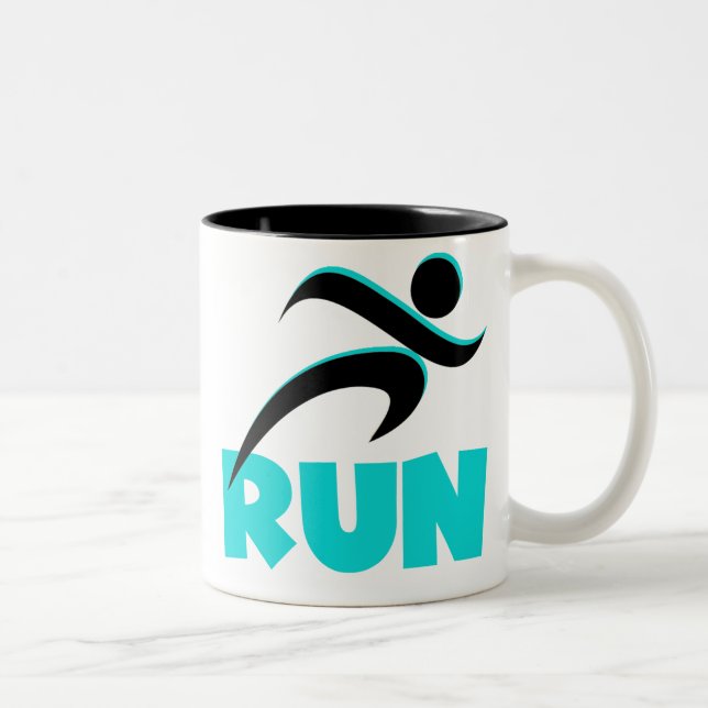 Taza Bicolor RUN Aqua (Derecha)