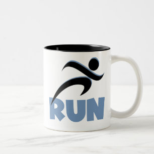 Taza Bicolor RUN Blue
