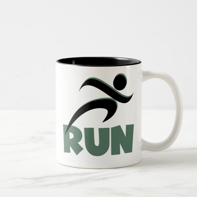 Taza Bicolor RUN Green (Derecha)
