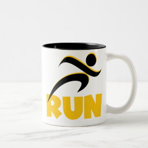 Taza Bicolor RUN Yellow