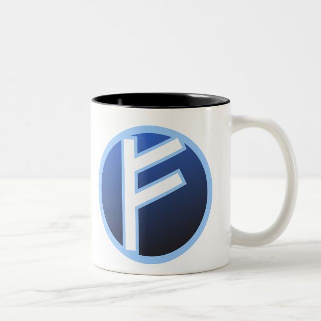 Taza Bicolor Runa de Fehu Feoh (Derecha)