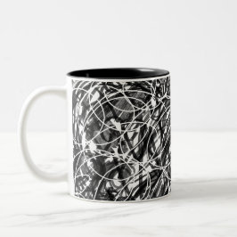 Taza Bicolor Rush of Time Abstract Art