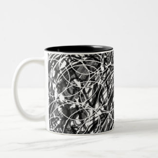 Taza Bicolor Rush of Time Abstract Art