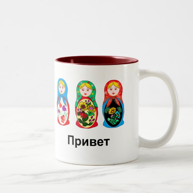 Taza Bicolor Ruso hola adiós (Derecha)