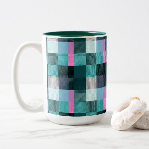 Taza Bicolor Rústica Placa contemporánea