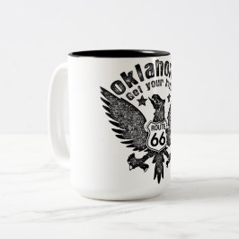 Taza Bicolor Ruta 66 de Oklahoma consigue tus patadas