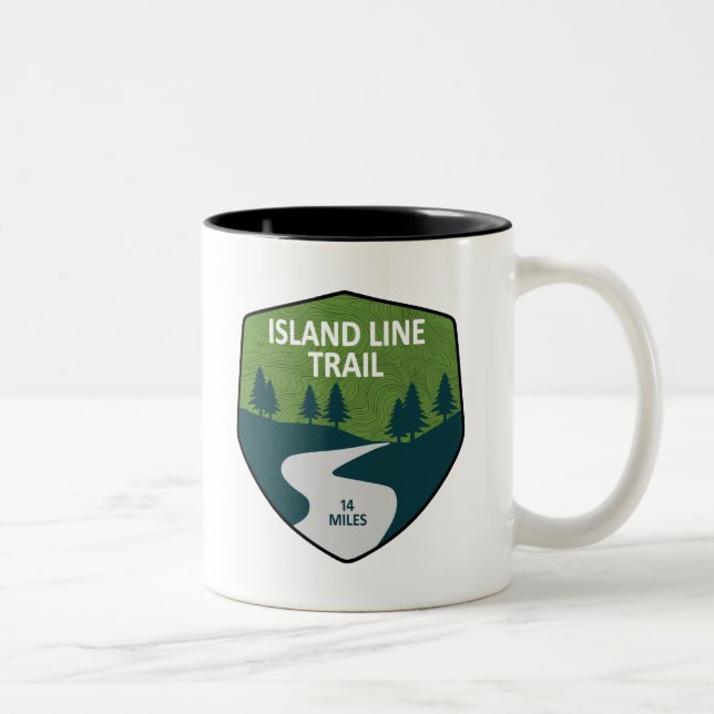Taza Bicolor Ruta de la línea de la isla (Derecha)