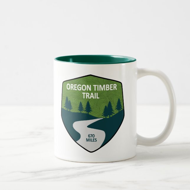 Taza Bicolor Ruta de la madera de Oregon (Derecha)