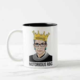 Taza Bicolor Ruth Bader Ginsburg Mug, Rbg Mug, conocido RBG