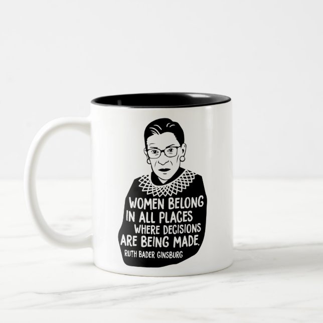 Taza Bicolor Ruth Bader Ginsburg RBG (Izquierda)
