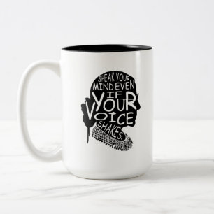 Taza Bicolor Ruth Bader Habla Tu Mente Incluso Si Tu Voz Agita