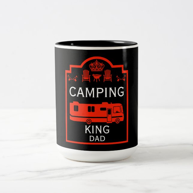 Taza Bicolor RV Camping King USA (Centro)
