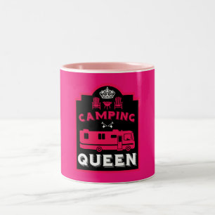 Taza Bicolor RV Camping Queen USA