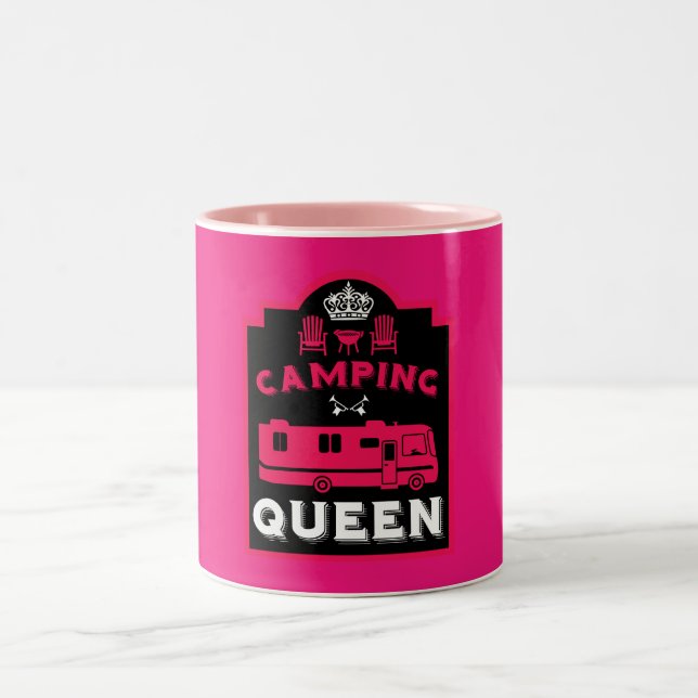 Taza Bicolor RV Camping Queen USA (Centro)