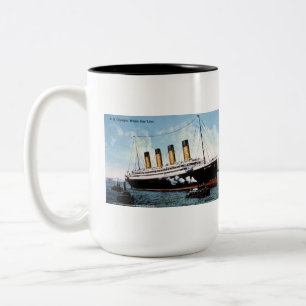 Taza Bicolor S.S. Olympic Star, White Star Line, 1913
