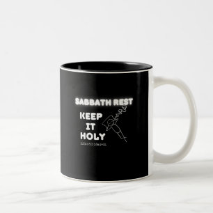 Taza Bicolor Sabbath Rest Keep It Holy Graphic Design