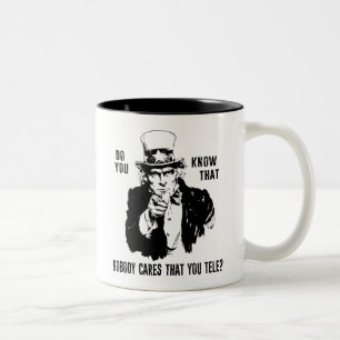 Taza Bicolor ¿Sabes que a Nadie le Importa que Tele?