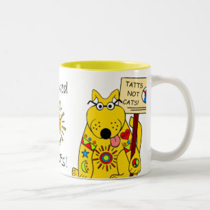 TAZA BICOLOR SABIDOS... ¡NO GATOS!