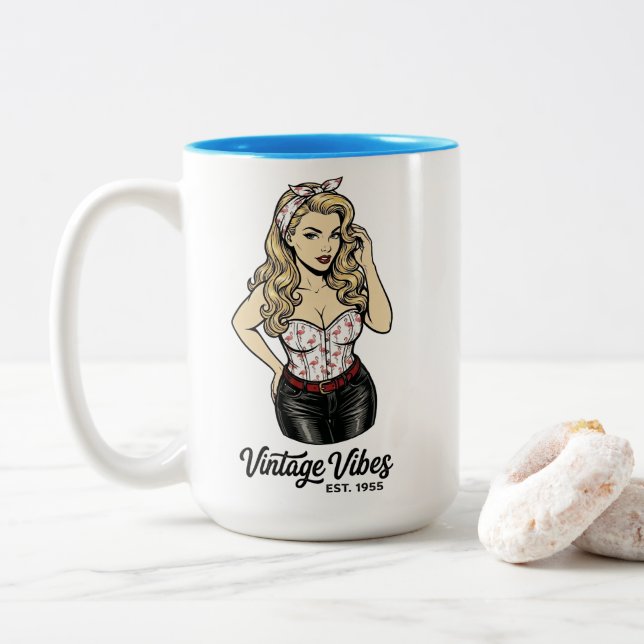 Taza Bicolor Sabor Antiguo, Sin Disculpas (Con donut)