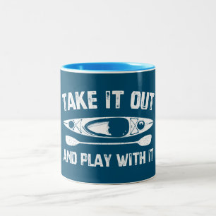 Taza Bicolor Sácalo y juega con él Kayak