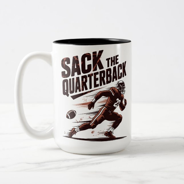 Taza Bicolor Sack The Quarterback (Izquierda)