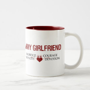 Taza Bicolor Sacrificio de la novia del ejército, fuerza, valo