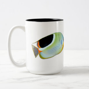 Taza Bicolor Saddle Butterflyfish mug, Chaetodon ephippium