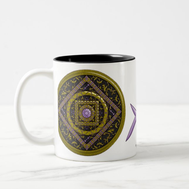 Taza Bicolor Sagittarius Mandala Mug (Izquierda)