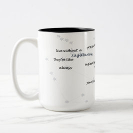 Taza Bicolor Sagittarius Zodiac Fun Text for Everyday or Gift