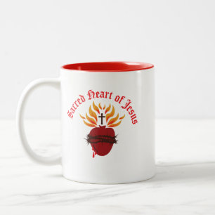 Taza Bicolor Sagrado Corazón de Jesús