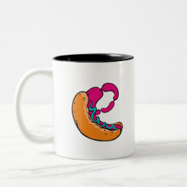 Taza Bicolor Salchicha de Frankfurt extraña