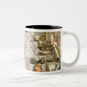 Taza Bicolor Salida de Lisboa para el Brasil