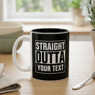 Taza Bicolor SALIDO DE - agrega tu texto aquí/crea el tuyo