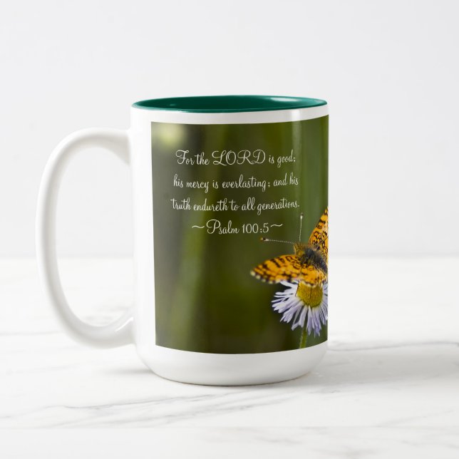 Taza Bicolor Salmo 100:5 (Izquierda)