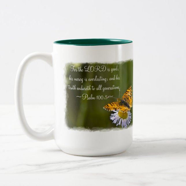 Taza Bicolor Salmo 100:5 (Izquierda)