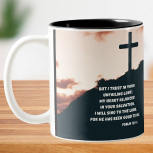 Taza Bicolor Salmo 13:15 Cantar Al Verso De La Biblia De Dios
