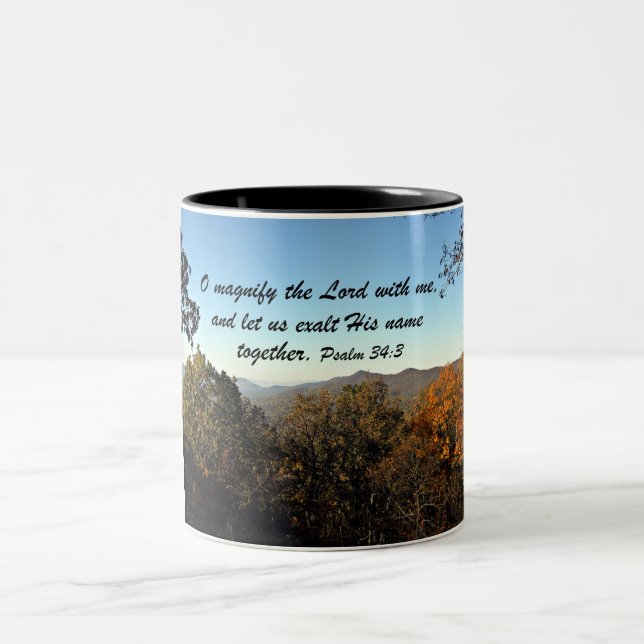Taza Bicolor Salmo 34:3 (Centro)