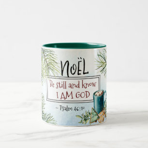 Taza Bicolor Salmo 46:10 Permanecer quieto y saber que soy Dios