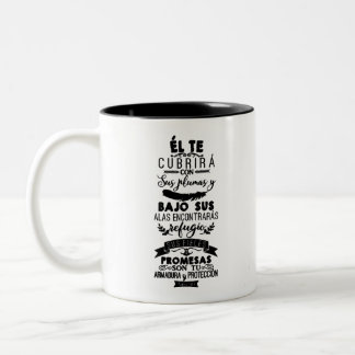 Taza Bicolor Salmo 91 - Católico Romano