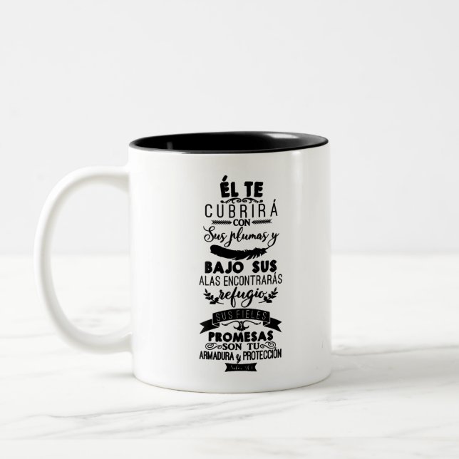 Taza Bicolor Salmo 91 - Católico Romano (Izquierda)