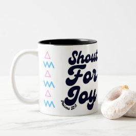 Taza Bicolor Salmos Mug Bíblica de motivación cristiana versus 
