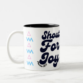 Taza Bicolor Salmos Mug Bíblica de motivación cristiana versus 