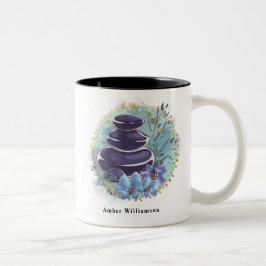 Taza Bicolor Salón de Terapeuta de Masaje Spa Estilista Piedras