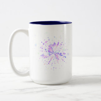 Taza Bicolor Salpicadura de neón abstracto colorido