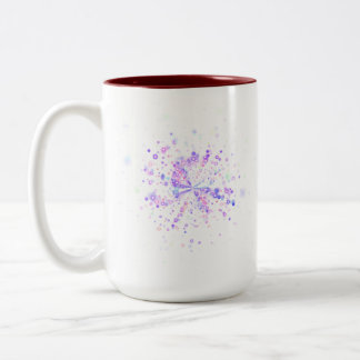 Taza Bicolor Salpicadura de neón abstracto colorido