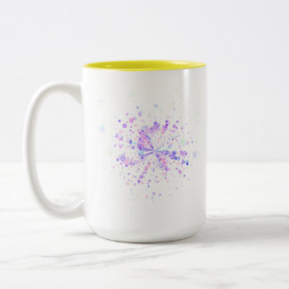 Taza Bicolor Salpicadura de neón abstracto colorido