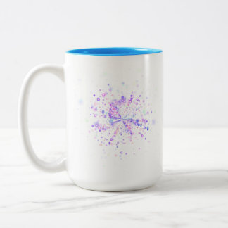 Taza Bicolor Salpicadura de neón abstracto colorido