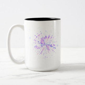 Taza Bicolor Salpicadura de neón abstracto colorido