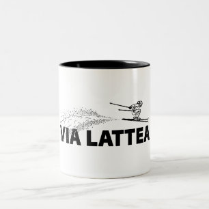 Taza Bicolor Salta esquí Via Lattea