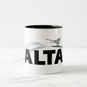 Taza Bicolor Salta Utah Saltador de Esquí